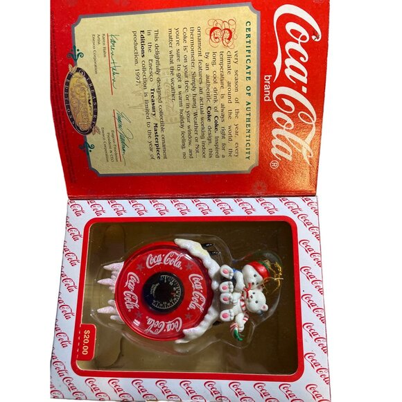 Enesco Coca Cola, The Forecast calls for COKE Thermostat Ornament - Picture 3 of 15